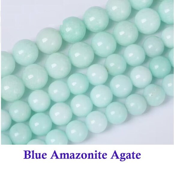 Amazonite Agate Natural Stone .  15" strand. - Picture 1 of 2